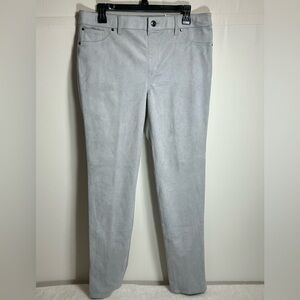 NWT Chico's Ultimate Fit Gray Stretch Faux Suede Women's Pull on Jeggings Size 1